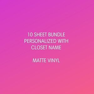 10 Sheet Personalized Bundle / Vinyl [Price Firm]